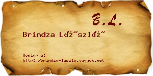 Brindza László névjegykártya