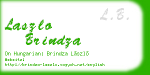 laszlo brindza business card